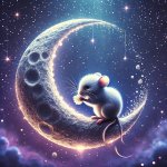 DALL·E 2024-10-11 08.25.02 - A completely different scene of a small, playful mouse nibbling o...jpg